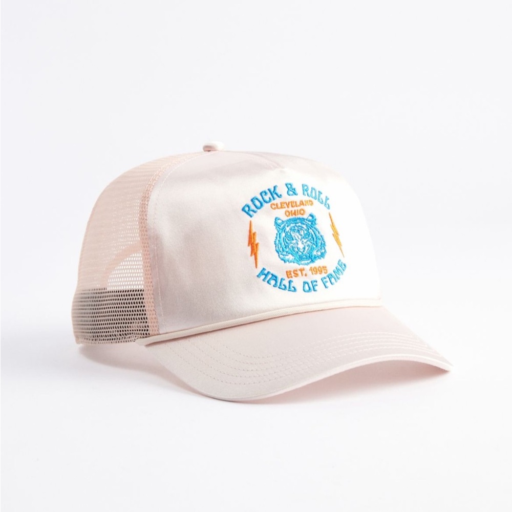 NWT American Needle Rock & Roll Hall of Fame Satin Pink Trucker Hat